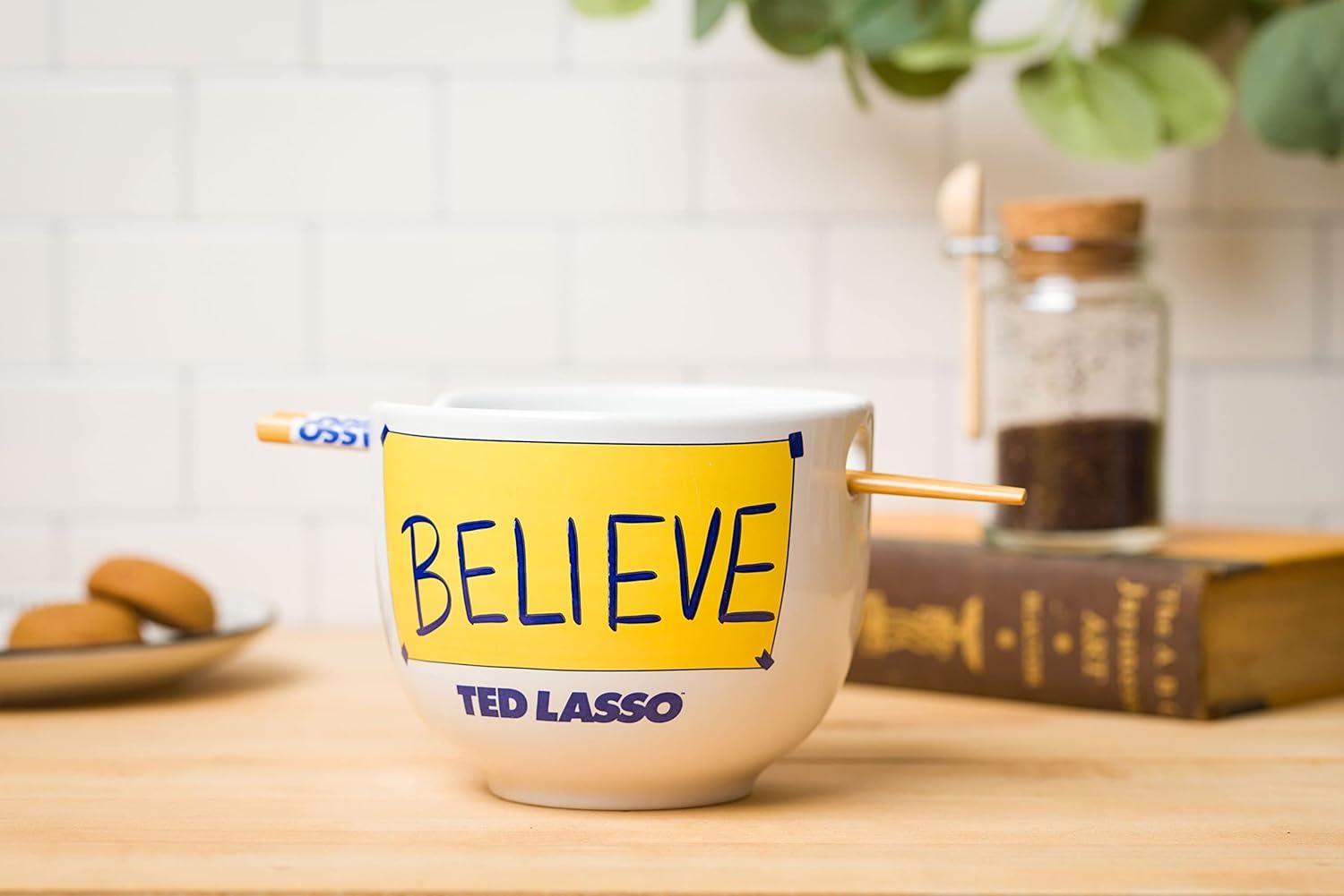 imageSilver Buffalo Strawberry Shortcake Vintage Life Is Delicious Ceramic Ramen Noodle Rice Bowl with Chopsticks Microwave Safe 20 OuncesTed Lasso