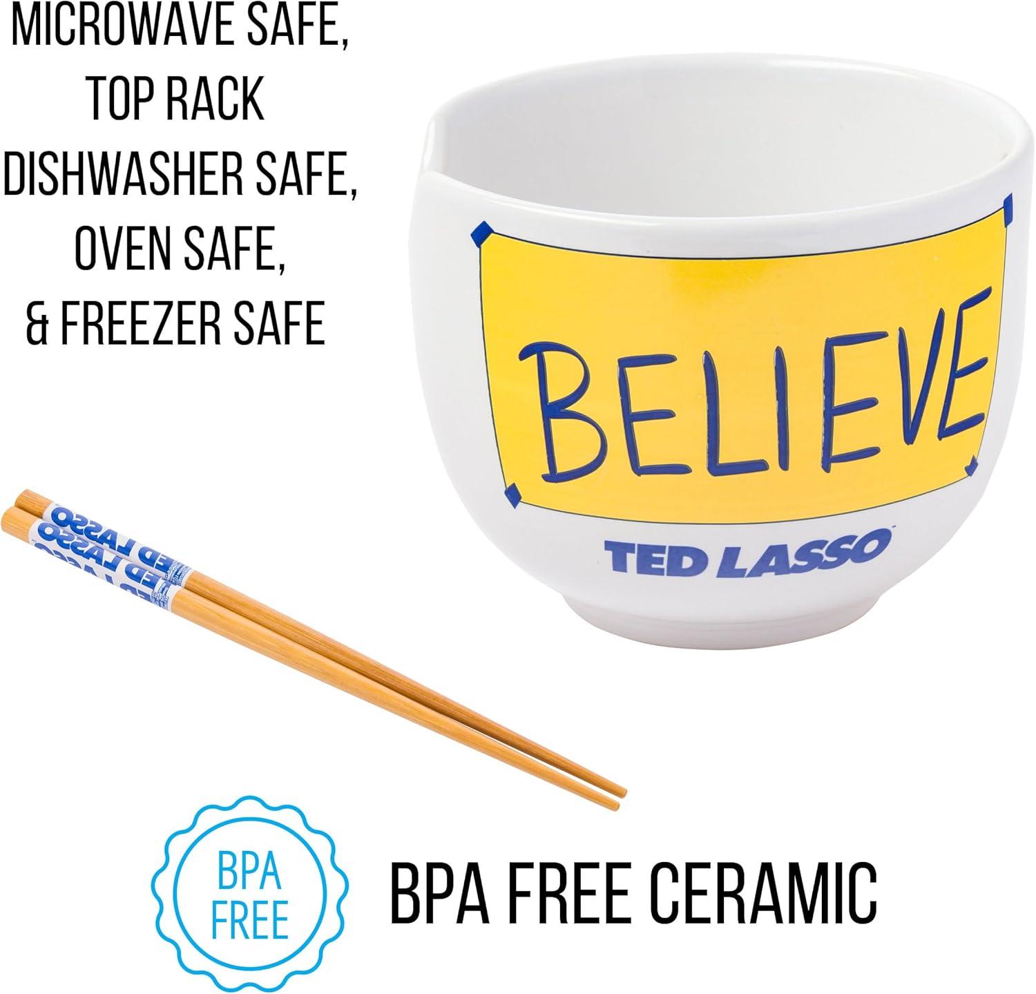 imageSilver Buffalo Strawberry Shortcake Vintage Life Is Delicious Ceramic Ramen Noodle Rice Bowl with Chopsticks Microwave Safe 20 OuncesTed Lasso