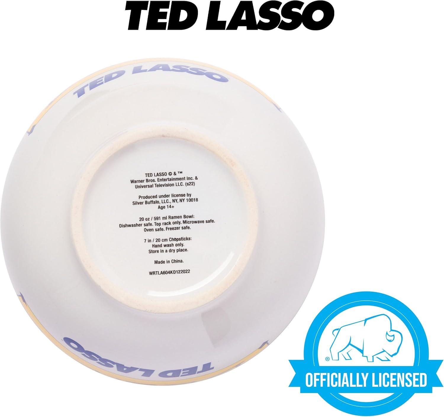 imageSilver Buffalo Strawberry Shortcake Vintage Life Is Delicious Ceramic Ramen Noodle Rice Bowl with Chopsticks Microwave Safe 20 OuncesTed Lasso