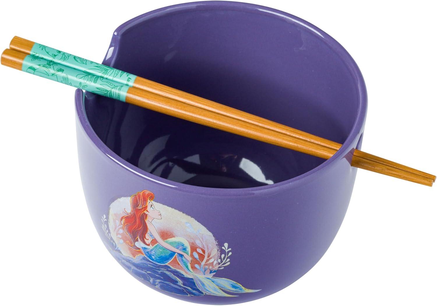 imageSilver Buffalo Strawberry Shortcake Vintage Life Is Delicious Ceramic Ramen Noodle Rice Bowl with Chopsticks Microwave Safe 20 OuncesThe Little Mermaid Ariel