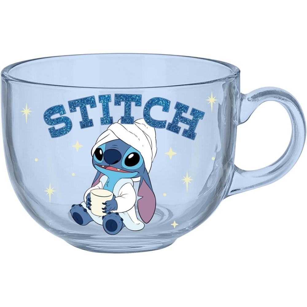 imageSilver Buffalo Strawberry Shortcake Strawberry Circle Frame Glitter 16oz Glass Coffee MugBlueMulti