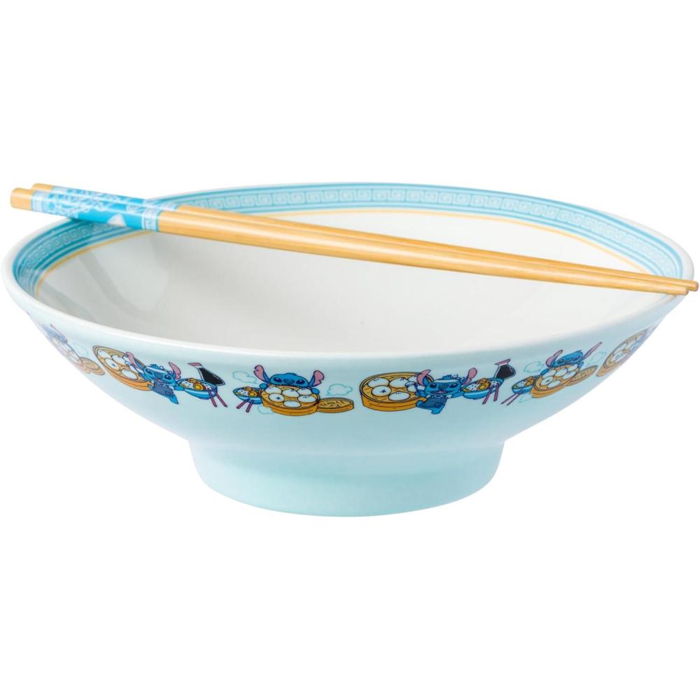 imageSilver Buffalo Strawberry Shortcake Vintage Life Is Delicious Ceramic Ramen Noodle Rice Bowl with Chopsticks Microwave Safe 20 OuncesLilo and Stitch Foodie Big