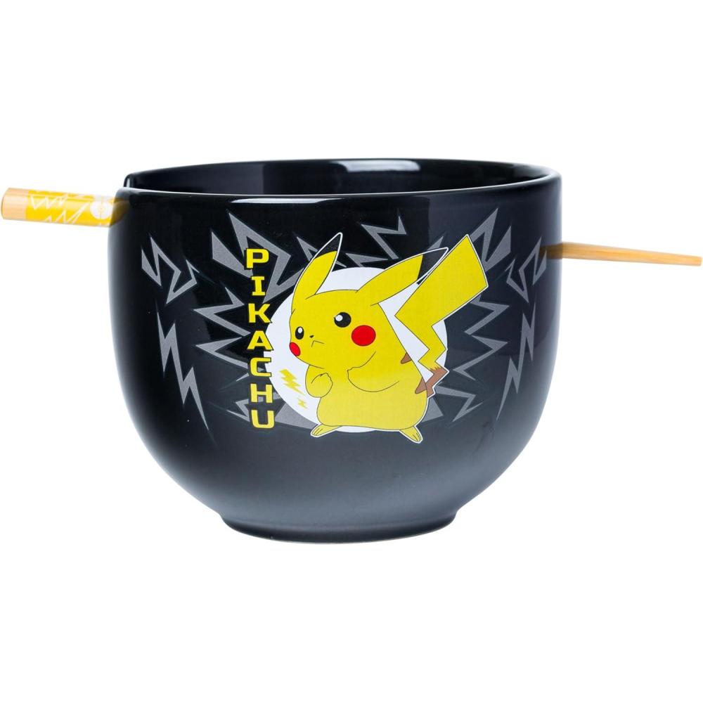 imageSilver Buffalo Strawberry Shortcake Vintage Life Is Delicious Ceramic Ramen Noodle Rice Bowl with Chopsticks Microwave Safe 20 OuncesPikachu