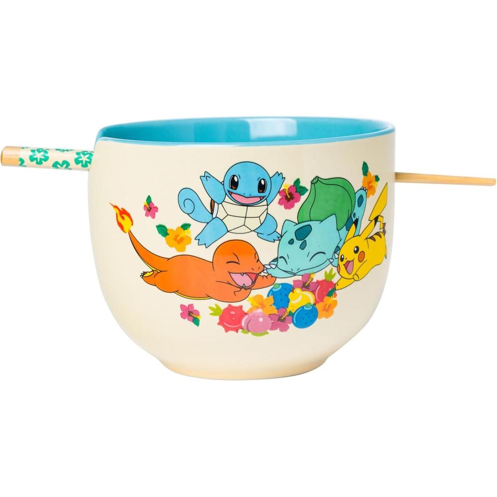 imageSilver Buffalo Strawberry Shortcake Vintage Life Is Delicious Ceramic Ramen Noodle Rice Bowl with Chopsticks Microwave Safe 20 OuncesPokemon Spring Flowers