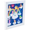 Silver Buffalo Care Bears Multi Color Bears on Clouds Gel Coat 6″ x 6″ Framed MDF Wall Art