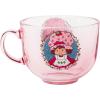 Silver Buffalo Strawberry Shortcake Strawberry Circle Frame Glitter 16oz Glass Coffee Mug(Pink/Multi)