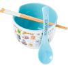 Silver Buffalo Strawberry Shortcake Vintage Life Is Delicious Ceramic Ramen Noodle Rice Bowl with Chopsticks, Microwave Safe, 20 Ounces(Harry Potter Iconic Icons Spoon)