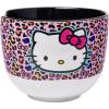 Silver Buffalo Strawberry Shortcake Vintage Life Is Delicious Ceramic Ramen Noodle Rice Bowl with Chopsticks, Microwave Safe, 20 Ounces(Hello Kitty Pink Leopard Print Spoon)