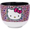 Silver Buffalo Strawberry Shortcake Vintage Life Is Delicious Ceramic Ramen Noodle Rice Bowl with Chopsticks, Microwave Safe, 20 Ounces(Hello Kitty Pink Leopard Print Spoon)