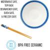 Silver Buffalo Strawberry Shortcake Vintage Life Is Delicious Ceramic Ramen Noodle Rice Bowl with Chopsticks, Microwave Safe, 20 Ounces(Lilo and Stitch Watercolor Stitch (Big))
