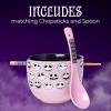 Silver Buffalo Strawberry Shortcake Vintage Life Is Delicious Ceramic Ramen Noodle Rice Bowl with Chopsticks, Microwave Safe, 20 Ounces(Nightmare Before Christmas Jack’s Different Emotions Spoon)