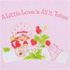 Silver Buffalo Strawberry Shortcake A Little Love is All it Takes 6″ x 6″ x 1.5″ Box Wall Sign