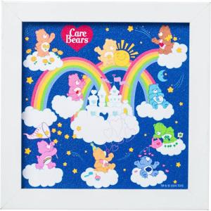 Silver Buffalo Care Bears Multi Color Bears on Clouds Gel Coat 6″ x 6″ Framed MDF Wall Art
