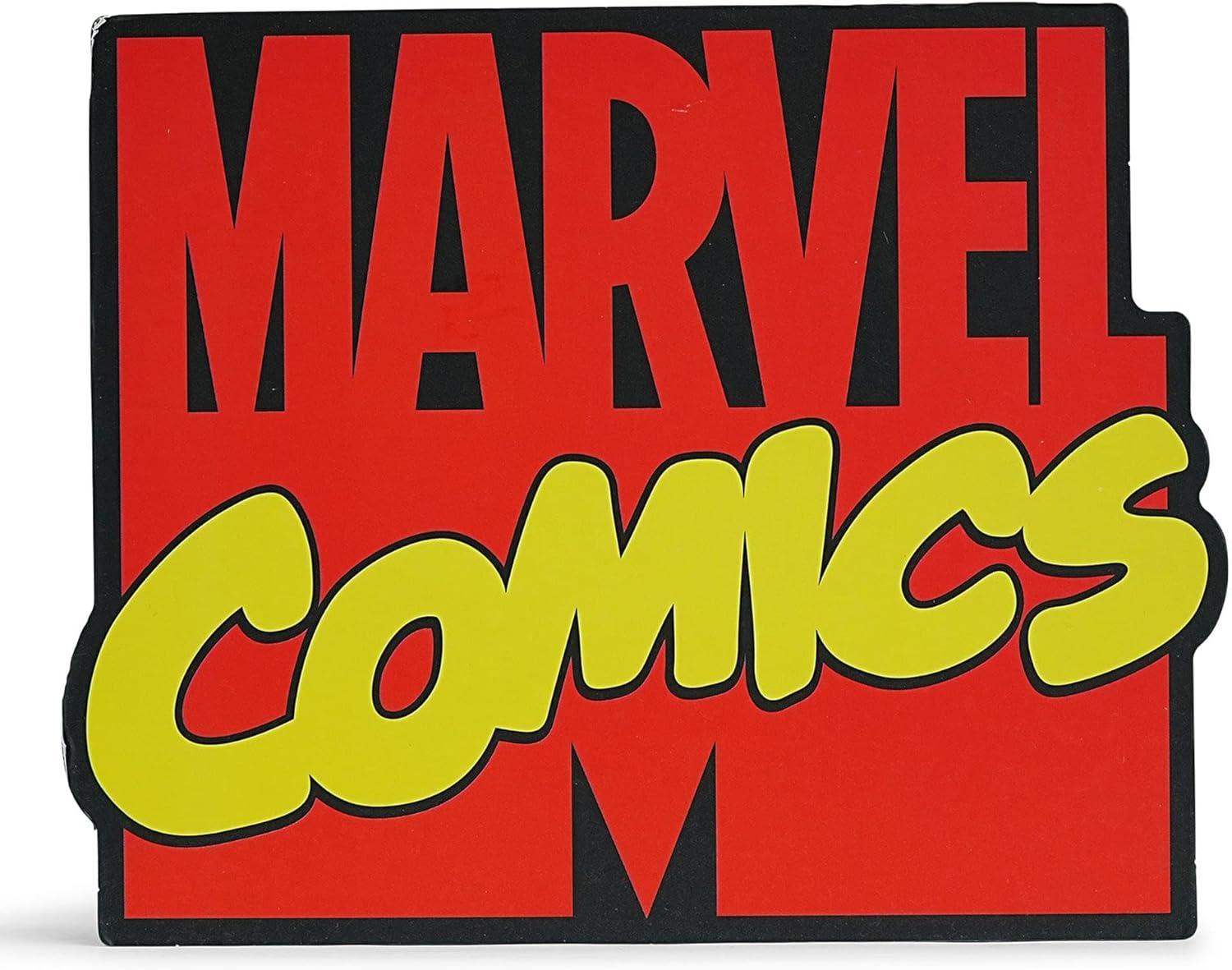 imageSilver Buffalo Marvel Comics Large Die Cut MDF Box Wall Sign Featuring Marvel Logo 8 x 12 x 64