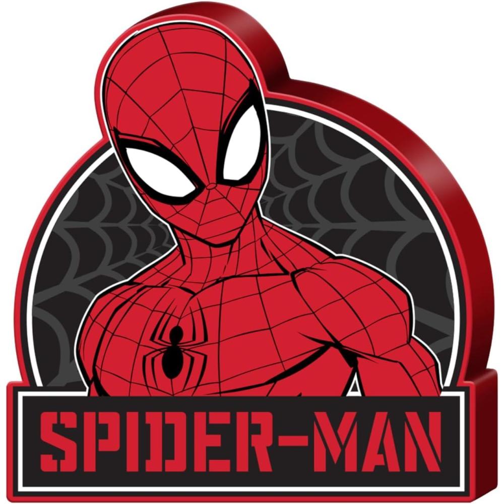 imageSilver Buffalo Spider Man Badge Web Large Die Cut MDF Box Wall Sign