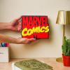 Silver Buffalo Marvel Comics Large Die Cut MDF Box Wall Sign Featuring Marvel Logo, 8” x 1.2” x 6.4”