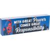 Silver Buffalo Marvel Comics Spider-Man “With Great Power Comes Great Responsibility” MDF Box Sign, 12” x 1.5” x 3.75”