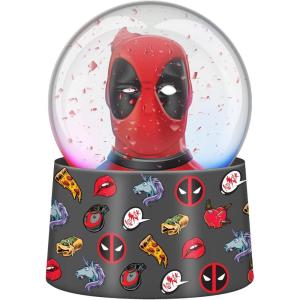 Silver Buffalo Marvel Deadpool Mini Light Up Snow Globe│Iconic Icons│3.8 Inches Tall, 45mm (Small)(Deadpool)