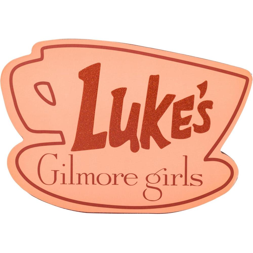 imageSilver Buffalo Gilmore Girls Lukes Coffee Glitter Large Die Cut MDF Box Wall Sign