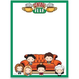 Silver Buffalo Friends Chibi at Central Perk Large Notepad, 6 x 8 Inches