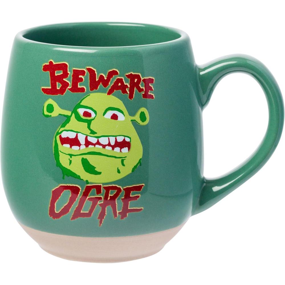 imageSilver Buffalo Shrek Beware Ogre 16oz Clay Base Ceramic Mug