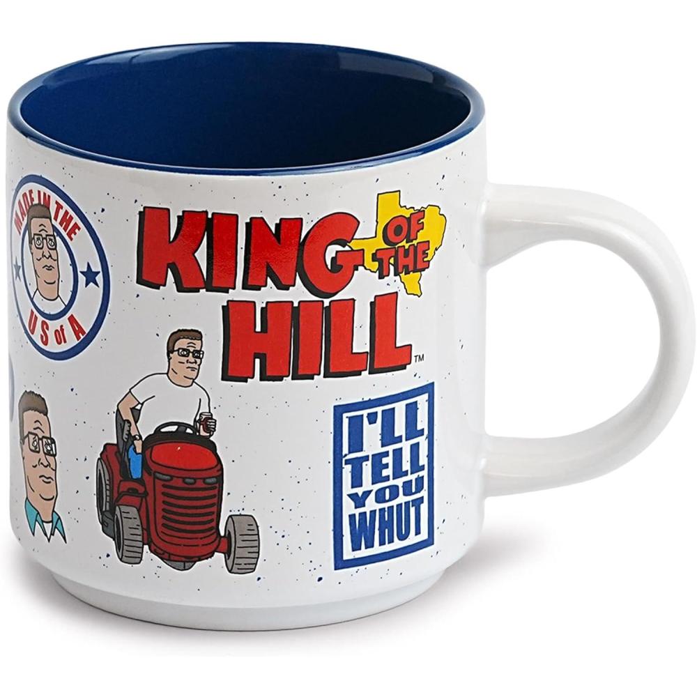imageSilver Buffalo King Of The Hill Episode Icons Single Stackable Ceramic Mug  Holds 13 Ounces
