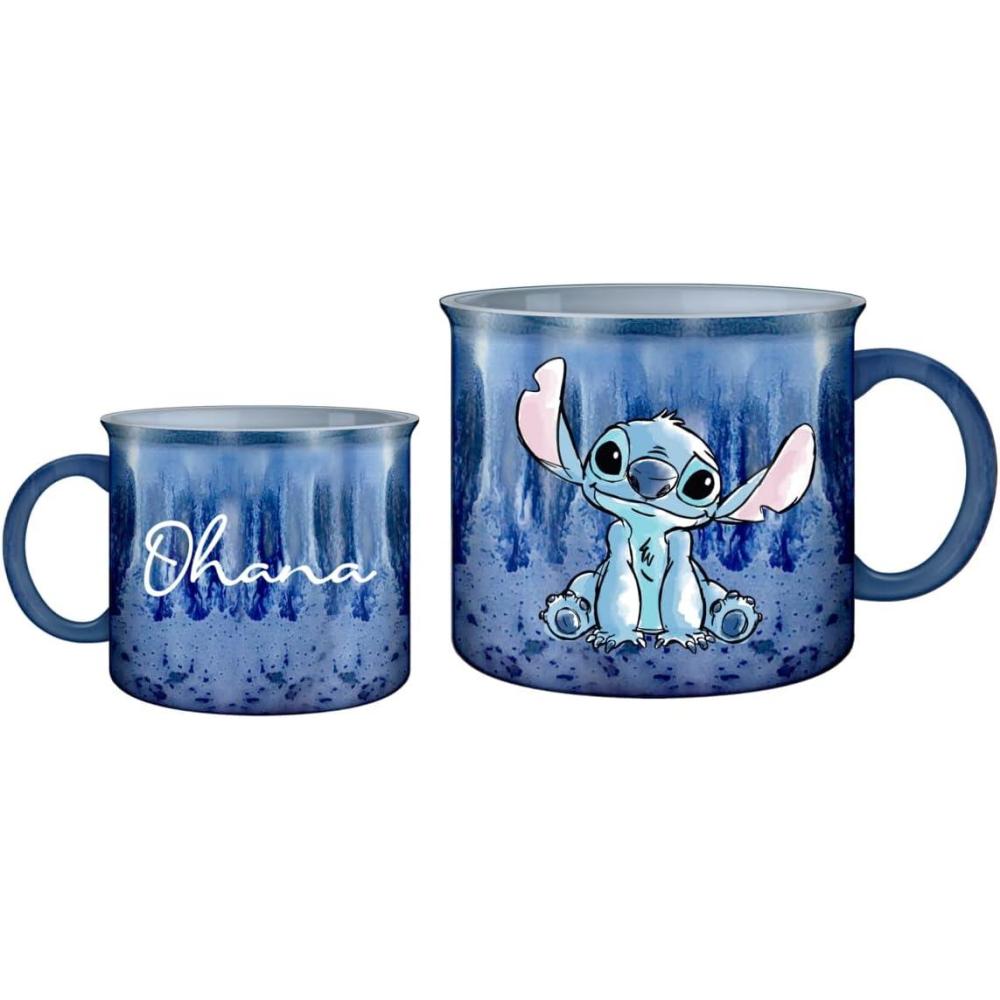 imageSilver Buffalo Betty Boop Core Circle Portrait and Polka Dots Glitter 20oz Ceramic Camper MugLilo and Stitch Ohana