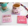 Silver Buffalo Gilmore Girls Quotes Glass Coaster Set 4Pcs