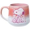 Silver Buffalo Peanuts Featuring Snoopy Hearts Love Reactive Glaze Tapered Pottery Mug, 18 Ounces