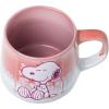 Silver Buffalo Peanuts Featuring Snoopy Hearts Love Reactive Glaze Tapered Pottery Mug, 18 Ounces