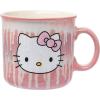 Silver Buffalo Betty Boop Core Circle Portrait and Polka Dots Glitter 20oz Ceramic Camper Mug(Hello Kitty Drip Effect)