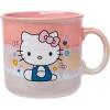Silver Buffalo Betty Boop Core Circle Portrait and Polka Dots Glitter 20oz Ceramic Camper Mug(Hello Kitty White Icing)
