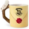 Silver Buffalo Harry Potter Hogwarts Envelope 20oz Ceramic Sculpted Handle Mug
