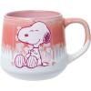 Silver Buffalo Peanuts Featuring Snoopy Hearts Love Reactive Glaze Tapered Pottery Mug, 18 Ounces
