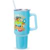 Silver Buffalo Spongebob Squarepants Jellyfishing in Bikini Bottom Double Walled Stainless Steel Tumbler with Handle, Straw, and Straw Cap, Fits in Standard Cup Holder, 40 Ounces(Scooby Doo Mystery Machine)