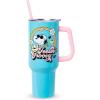 Silver Buffalo Spongebob Squarepants Jellyfishing in Bikini Bottom Double Walled Stainless Steel Tumbler with Handle, Straw, and Straw Cap, Fits in Standard Cup Holder, 40 Ounces(Peanuts Feeling Groovy)