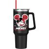 Silver Buffalo Spongebob Squarepants Jellyfishing in Bikini Bottom Double Walled Stainless Steel Tumbler with Handle, Straw, and Straw Cap, Fits in Standard Cup Holder, 40 Ounces(Mickey Mouse #currentmood)