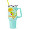 Silver Buffalo Spongebob Squarepants Jellyfishing in Bikini Bottom Double Walled Stainless Steel Tumbler with Handle, Straw, and Straw Cap, Fits in Standard Cup Holder, 40 Ounces(Winnie the Pooh Retro Dreamy Days)