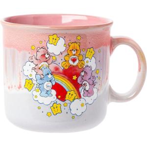 Silver Buffalo Betty Boop Core Circle Portrait and Polka Dots Glitter 20oz Ceramic Camper Mug(Care Bears Group Heart Rainbow)