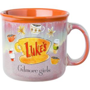 Silver Buffalo Betty Boop Core Circle Portrait and Polka Dots Glitter 20oz Ceramic Camper Mug(Gilmore Girls)