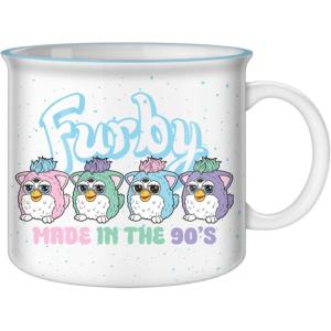 Silver Buffalo Betty Boop Core Circle Portrait and Polka Dots Glitter 20oz Ceramic Camper Mug(Multicolor)