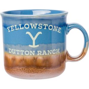 Silver Buffalo Betty Boop Core Circle Portrait and Polka Dots Glitter 20oz Ceramic Camper Mug(Yellowstone Dutton Ranch)