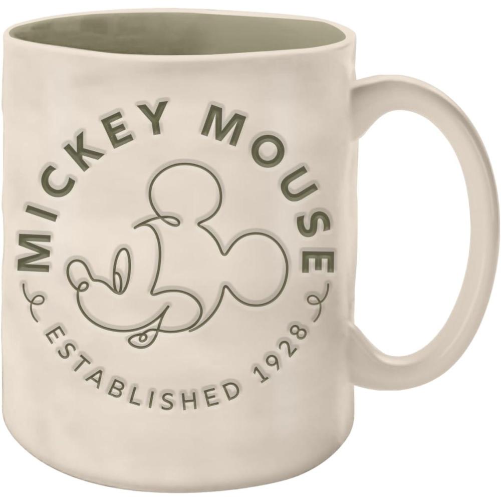 imageSilver Buffalo Disney 1928 Vintage Mickey Mouse He Leads Them All Ceramic Mug 20 OuncesMickey Mouse Neutral Pottery Mug 17 Ounces