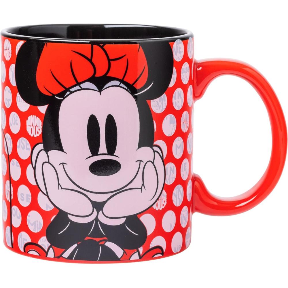 imageSilver Buffalo Disney 1928 Vintage Mickey Mouse He Leads Them All Ceramic Mug 20 OuncesMinnie Mouse Polka Dots 20 Ounces