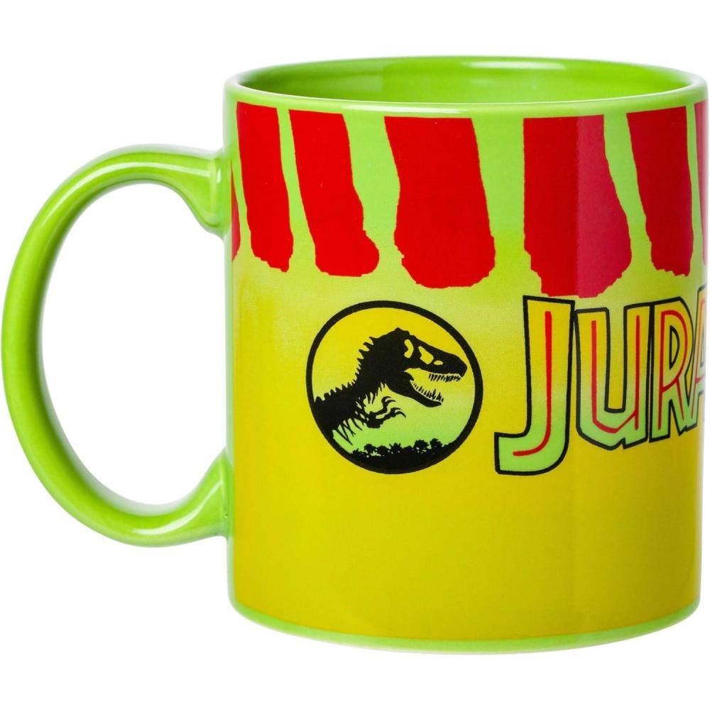 imageSilver Buffalo Jurassic Park Green SUV Color 20oz Ceramic Mug