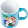 Silver Buffalo Family Guy Ceramic Mug Featuring Peter Griffin, Stewie Griffin, Meg Griffin, Brian Griffin, and Chris Griffin, 20 Ounces(Blue/Multi)