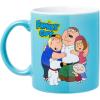 Silver Buffalo Family Guy Ceramic Mug Featuring Peter Griffin, Stewie Griffin, Meg Griffin, Brian Griffin, and Chris Griffin, 20 Ounces(Blue/Multi)