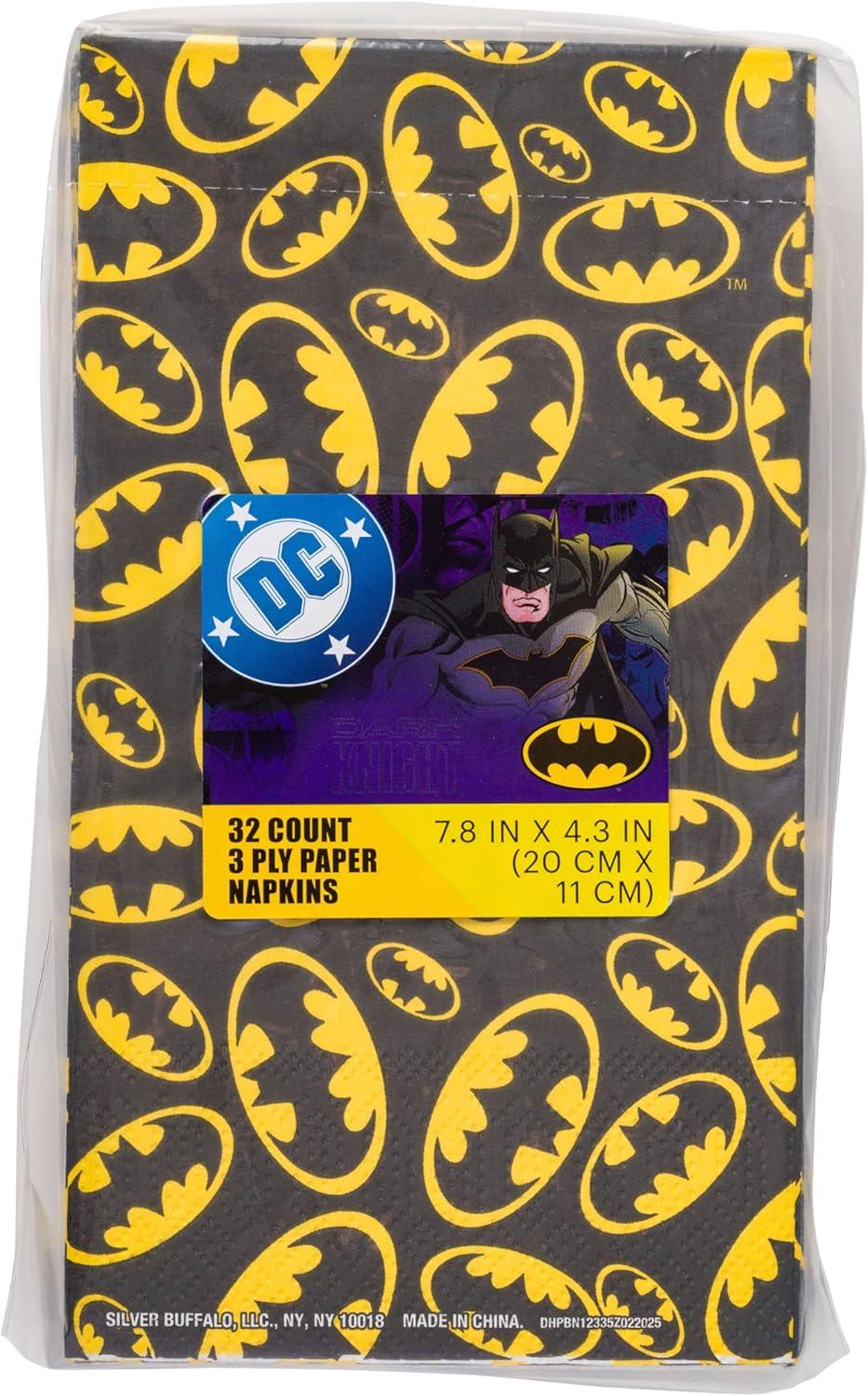 imageSilver Buffalo DC Comics Batman Logo 32 Pack Party Paper Napkins
