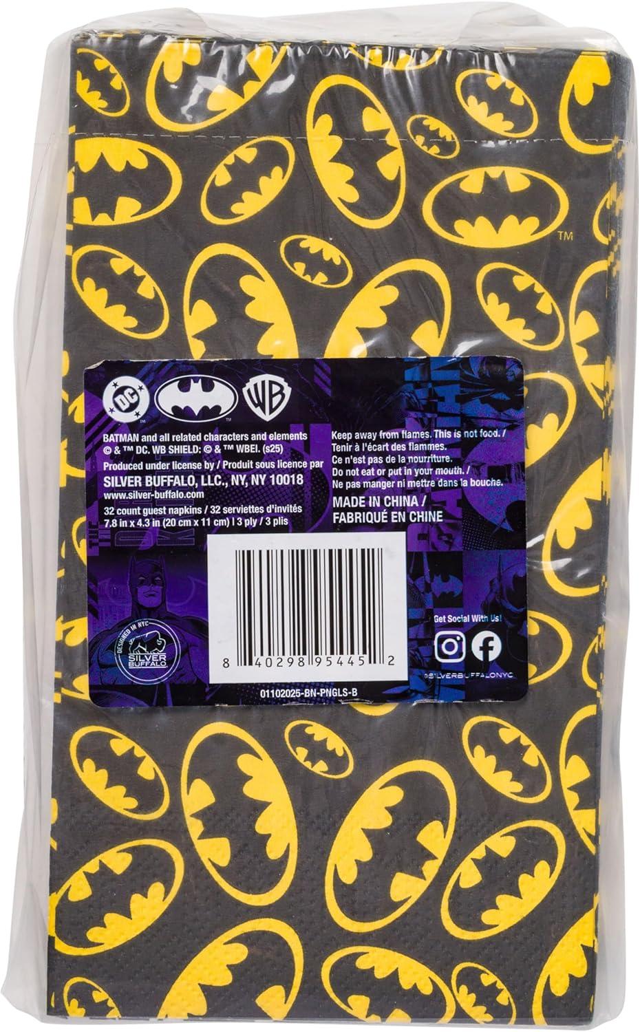 imageSilver Buffalo DC Comics Batman Logo 32 Pack Party Paper Napkins