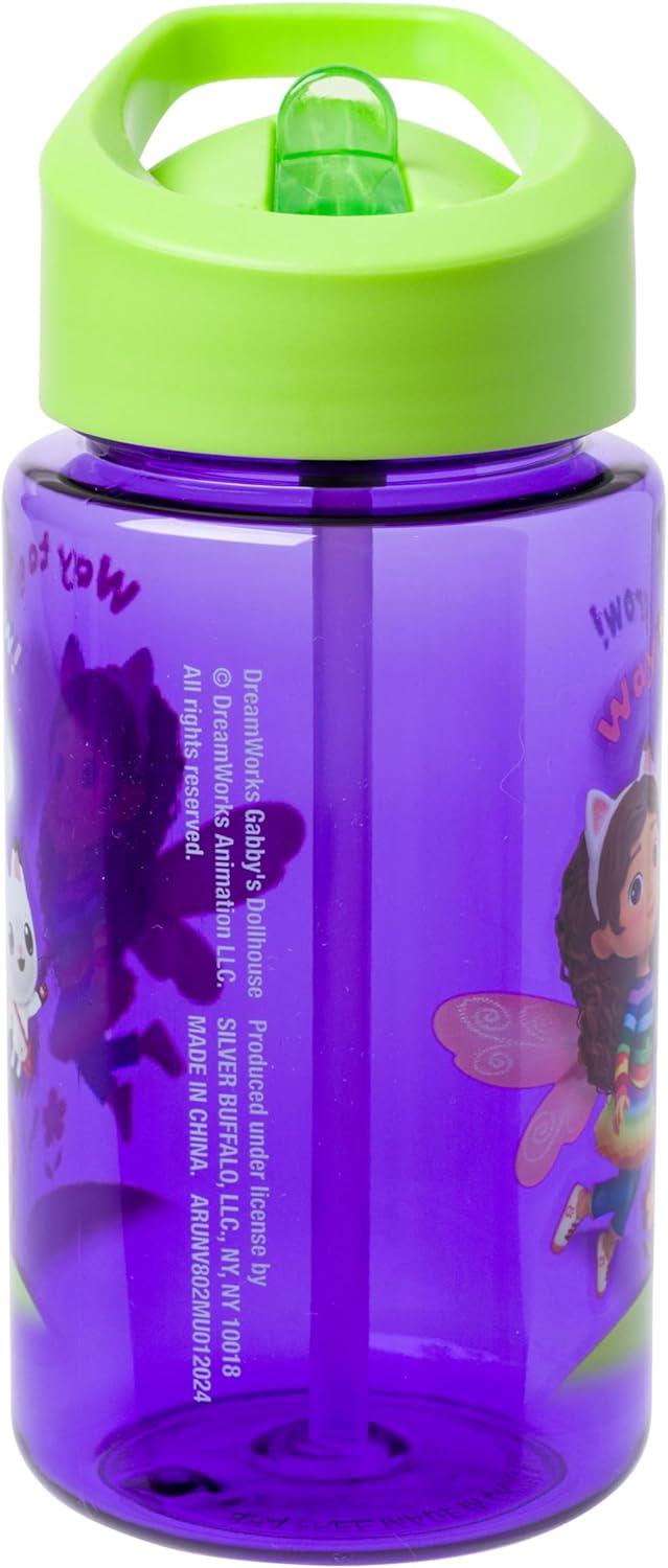 imageSilver Buffalo Gabbys Dollhouse Gabby ampamp Panda Fairy 16oz Flip Straw Water Bottle
